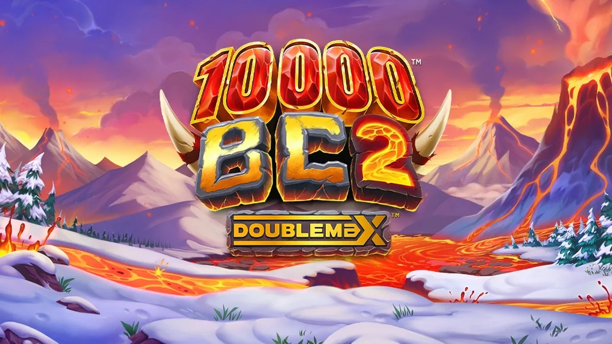 Tampilan visual slot 10000 BC DoubleMax 2 dengan tema prasejarah