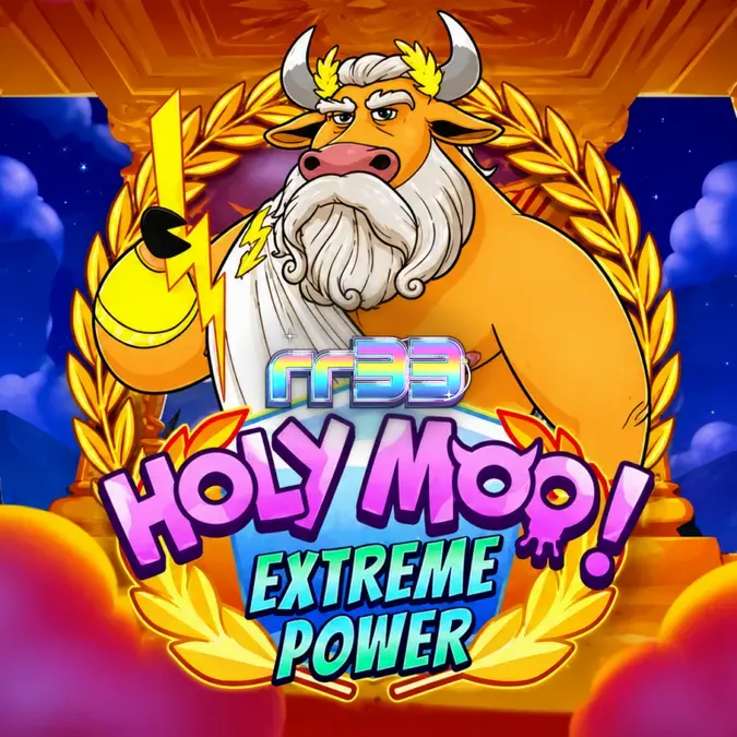 Tampilan antarmuka slot Holy Moo! Extreme Power pada layar perangkat seluler